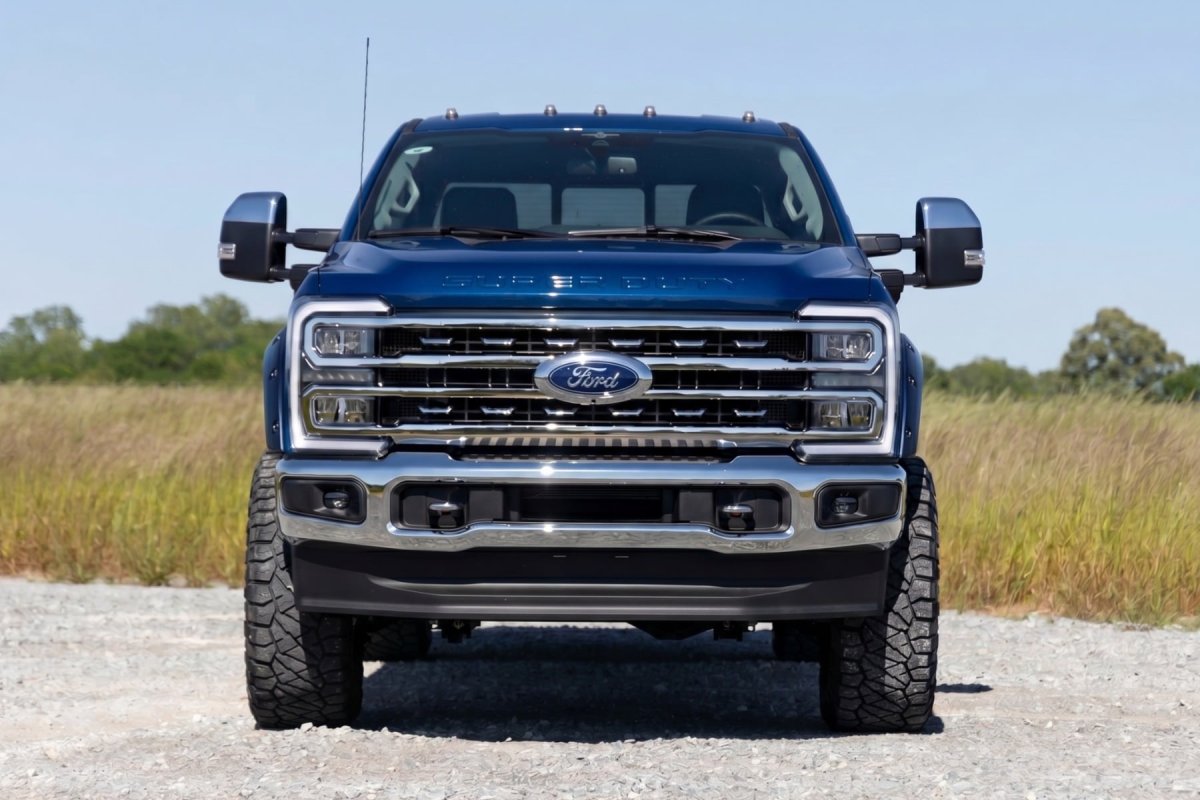 Ford F-350 Super Duty Pocket Fender Flares - Rough Country - E9 Argon Blue - '23-'26